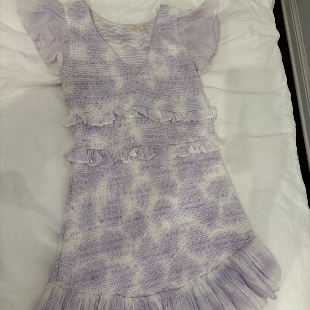 LoveShackFancy Lilac Smocked dress